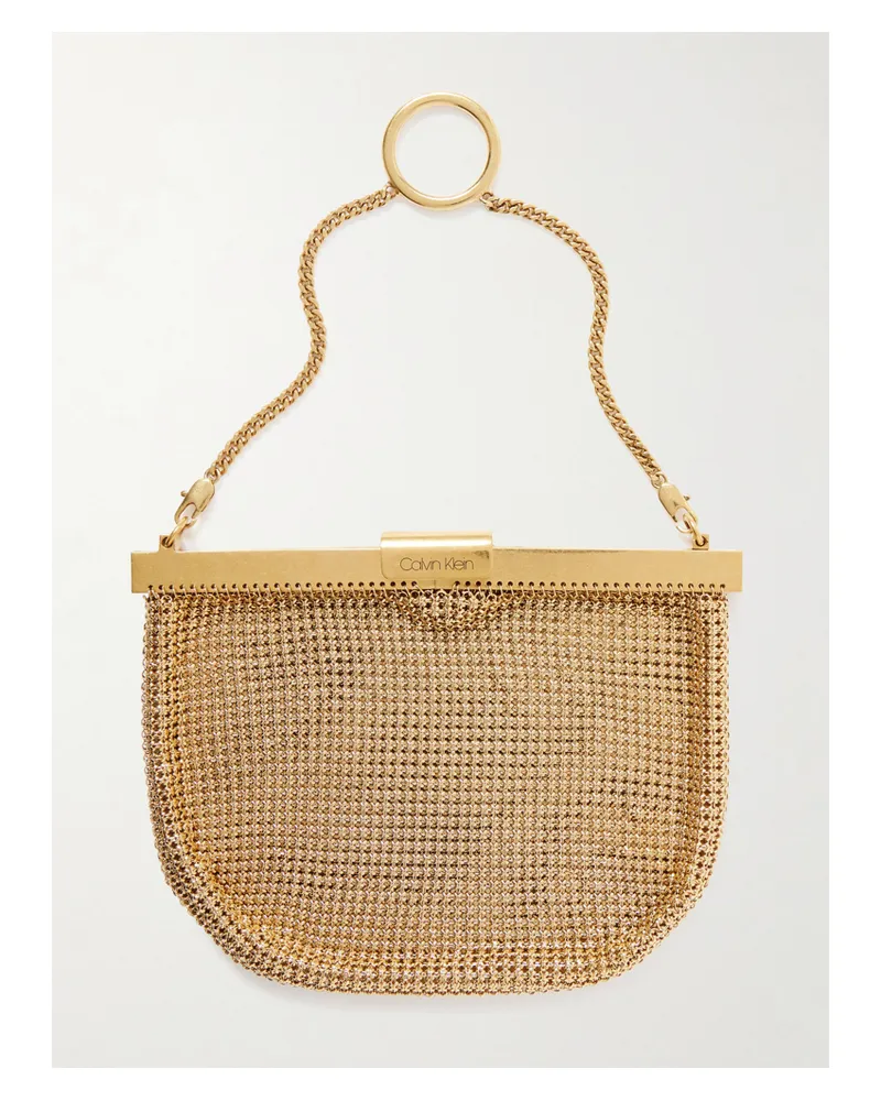 Calvin Klein 54 Chainmail Clutch - Gold Gold