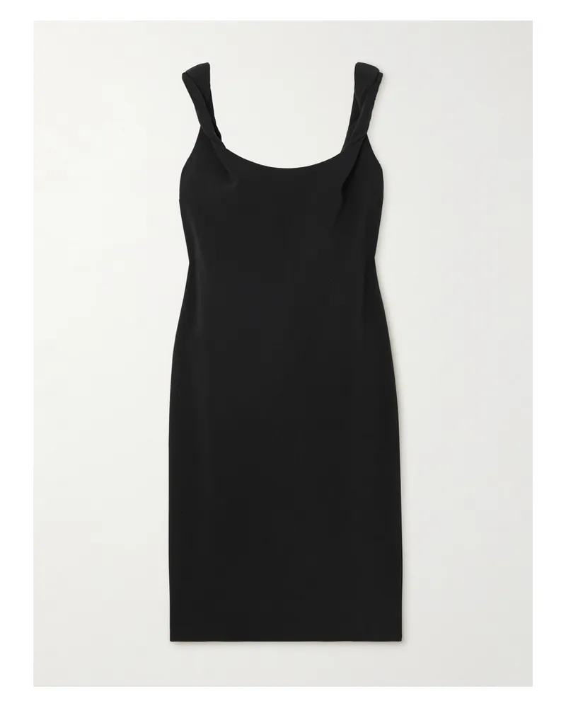 Another Tomorrow Kleid Aus Crêpe - Schwarz Schwarz