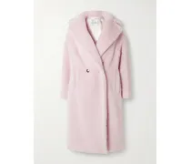 Double-breasted Alpaca-blend Coat - Pink