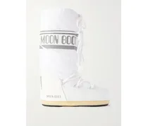 Icon Shell And Faux Leather Snow Boots - White