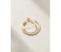 Boucle Perle Einzelne Creole Aus Recyceltem 14 Karat Gold Mit Perlen