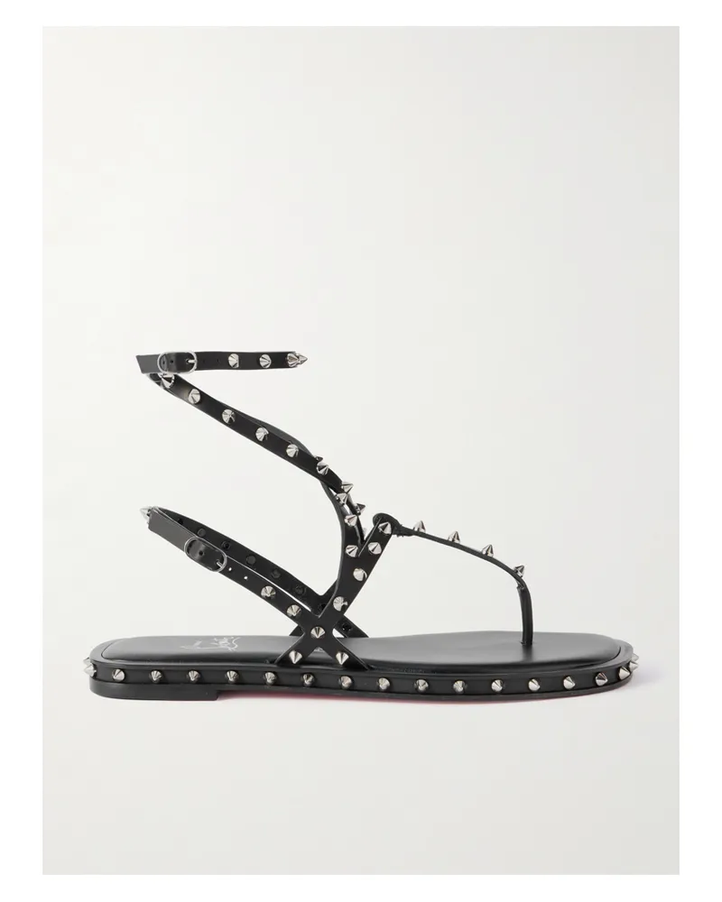 Christian Louboutin Bombina Sandalen Aus Leder Mit Nieten - Schwarz Schwarz