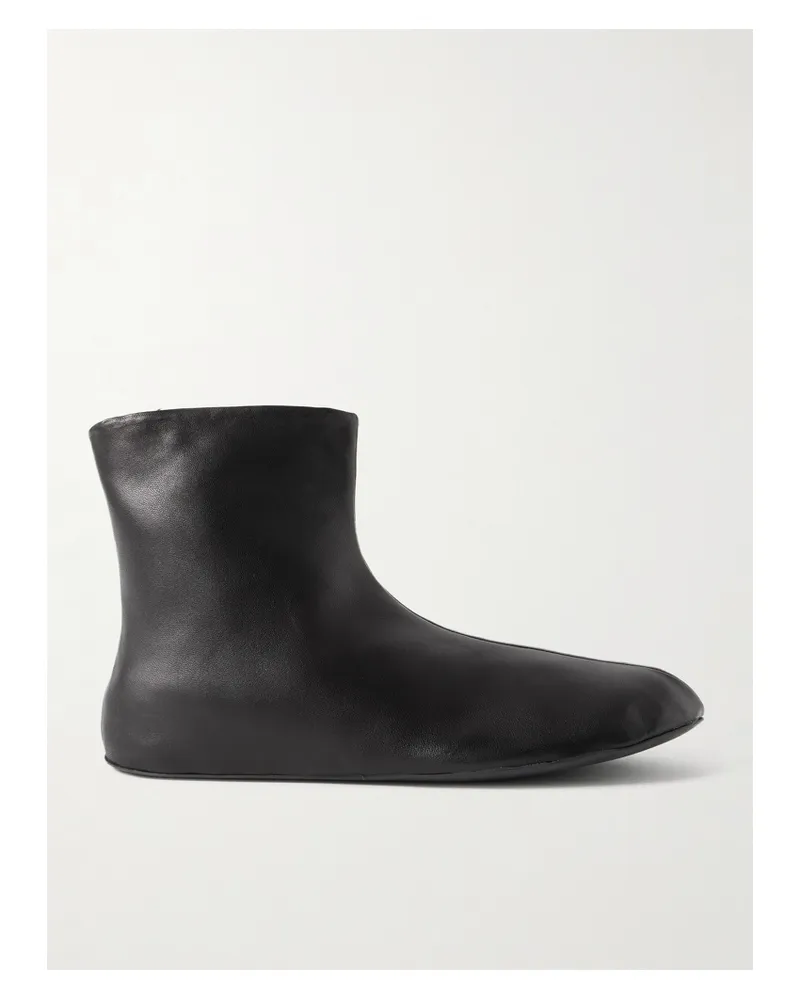 The Row Stella Ankle Boots Aus Leder Und Shearling - Braun Braun