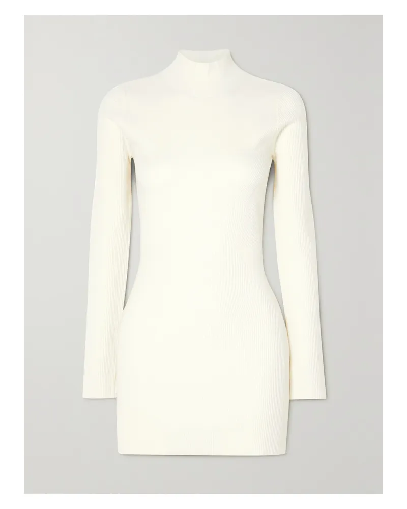 GAUGE81 Minas Minikleid Aus Einer Merinowollmischung In Rippstrick - Ecru Ecru