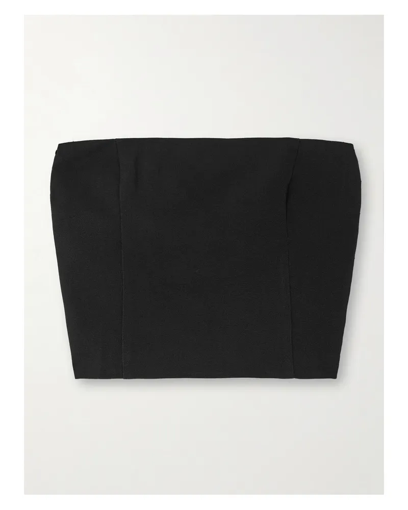 GAUGE81 Tona Verkürztes, Trägerloses Bustier Aus Crêpe - Schwarz Schwarz
