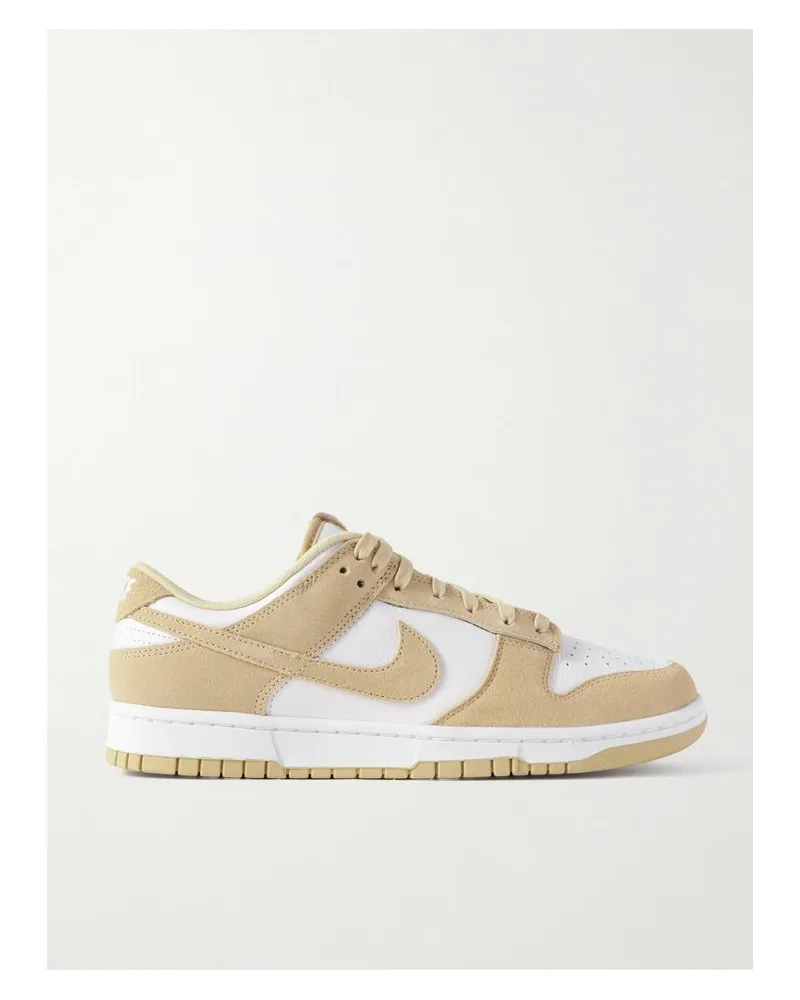 Nike Dunk Low Sneakers Aus Leder Und Veloursleder - Creme Creme
