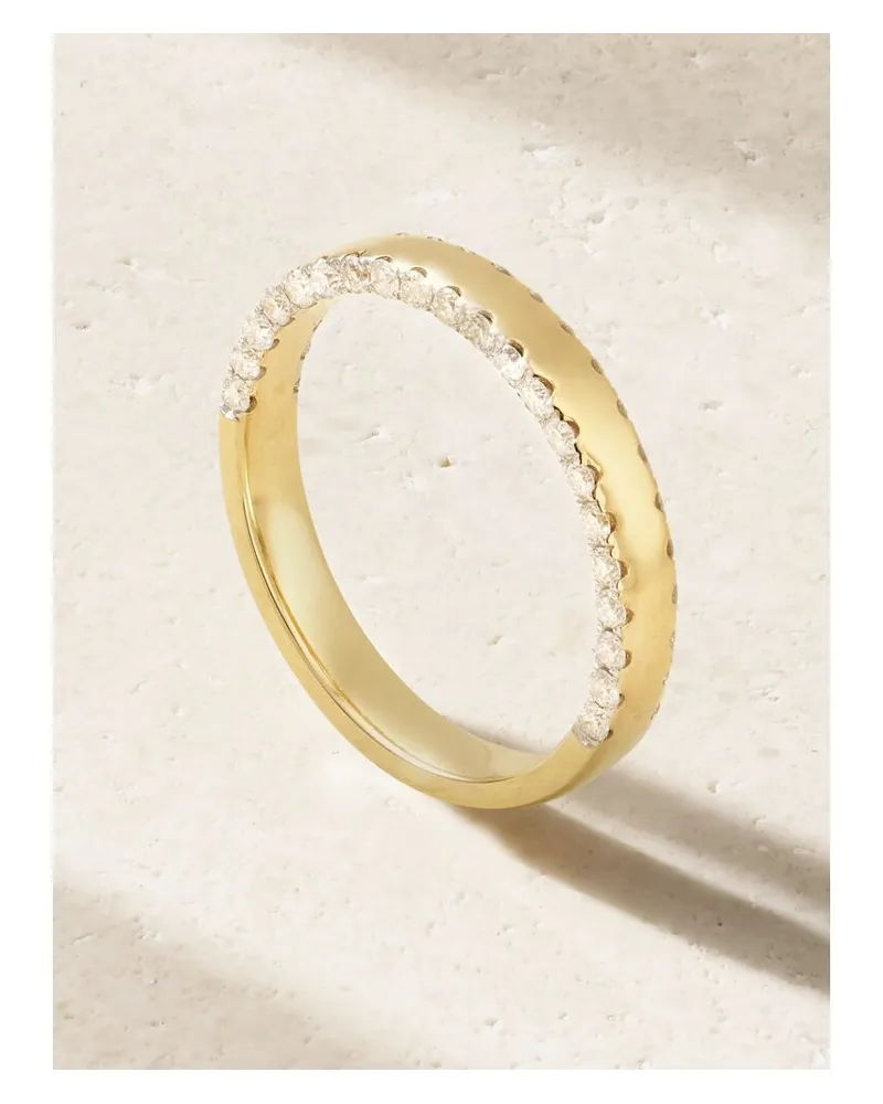Yvonne Léon Grignotée Ring Aus 9 Karat Gold Mit Diamanten Gold