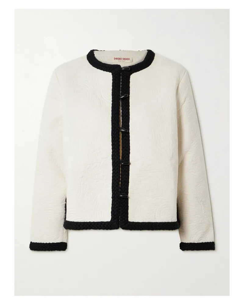 Emporio Sirenuse Iole Jacke Aus Gesteppter Baumwolle Mit Geflochtenen Details - Weiß Weiß