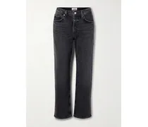 Valen Mid-rise Straight-leg Jeans - Black
