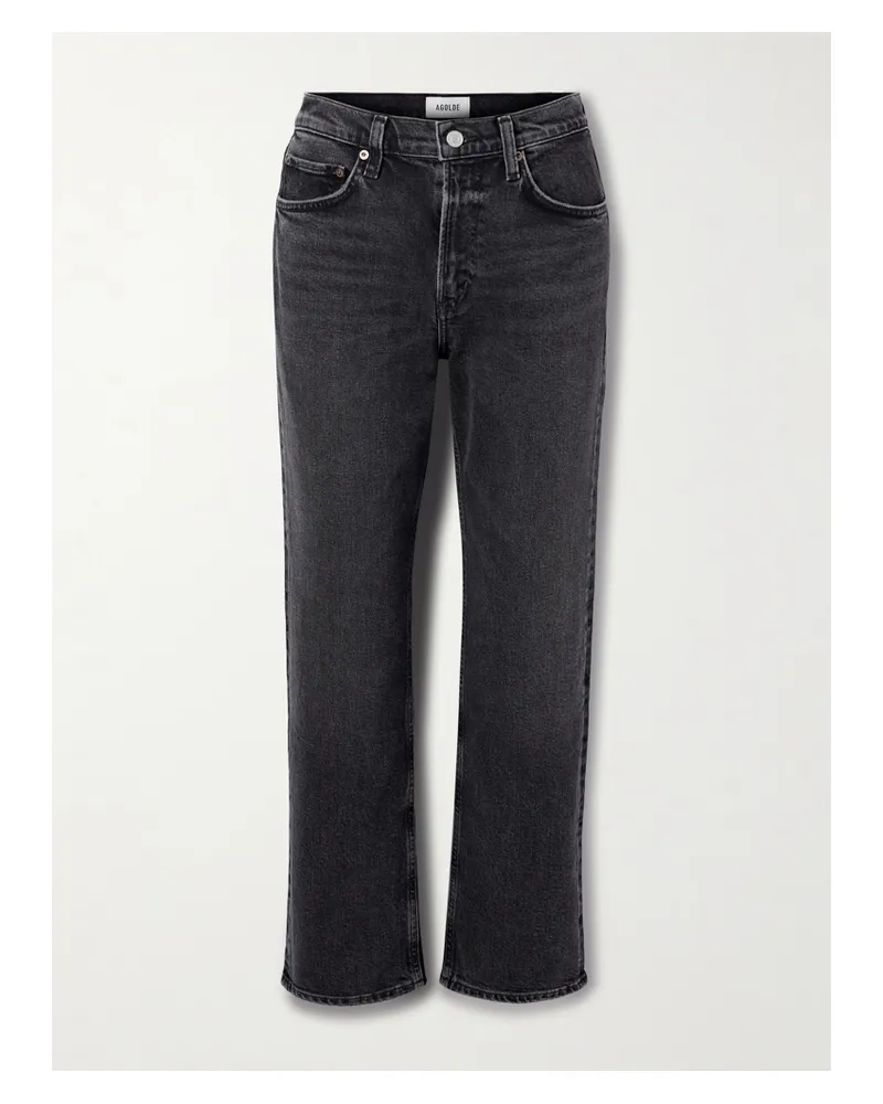 AGOLDE Valen Mid-rise Straight-leg Jeans - Black Black