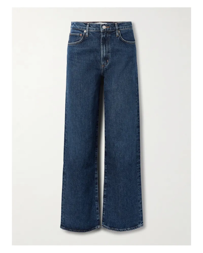 AGOLDE Harper Mid-rise Wide-leg Jeans - Blue Blue