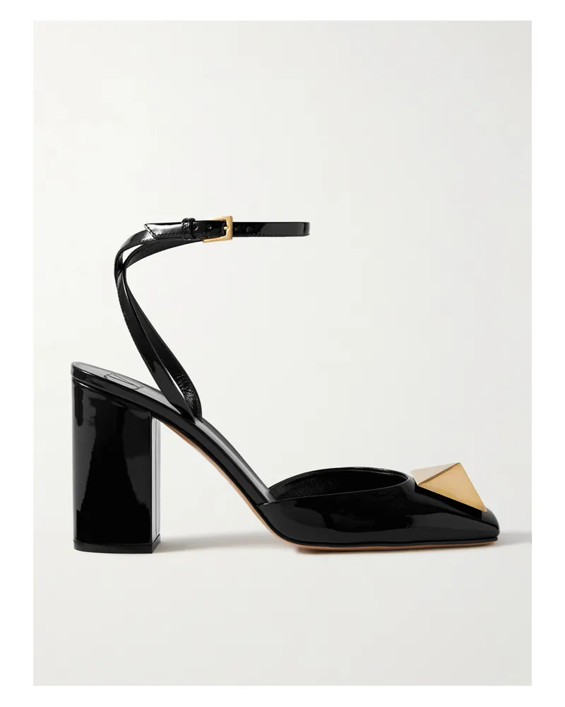 Valentino Garavani Maxi Stud 90 Pumps Aus Lackleder - Schwarz Schwarz