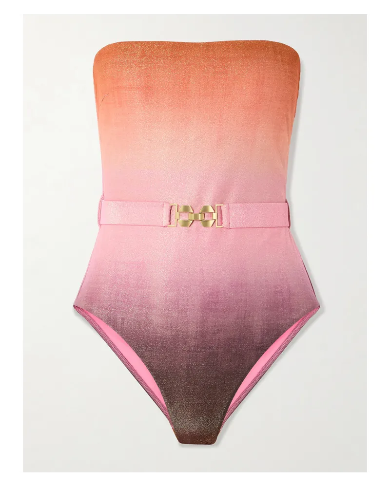 Zimmermann Trägerloser Badeanzug Pink