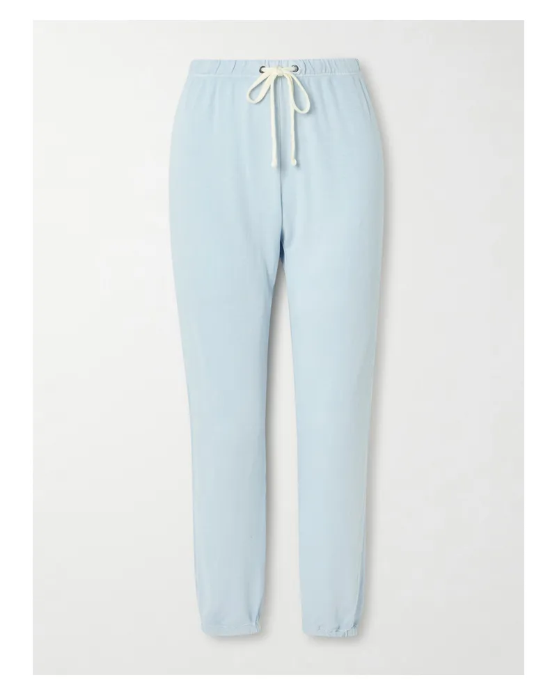 James Perse Cotton-terry Track Pants - Blue Blue