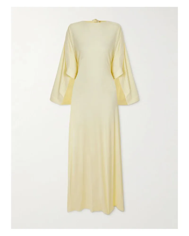 16ARLINGTON Catius Rückenfreies Maxikleid Aus Jersey - Gelb Gelb