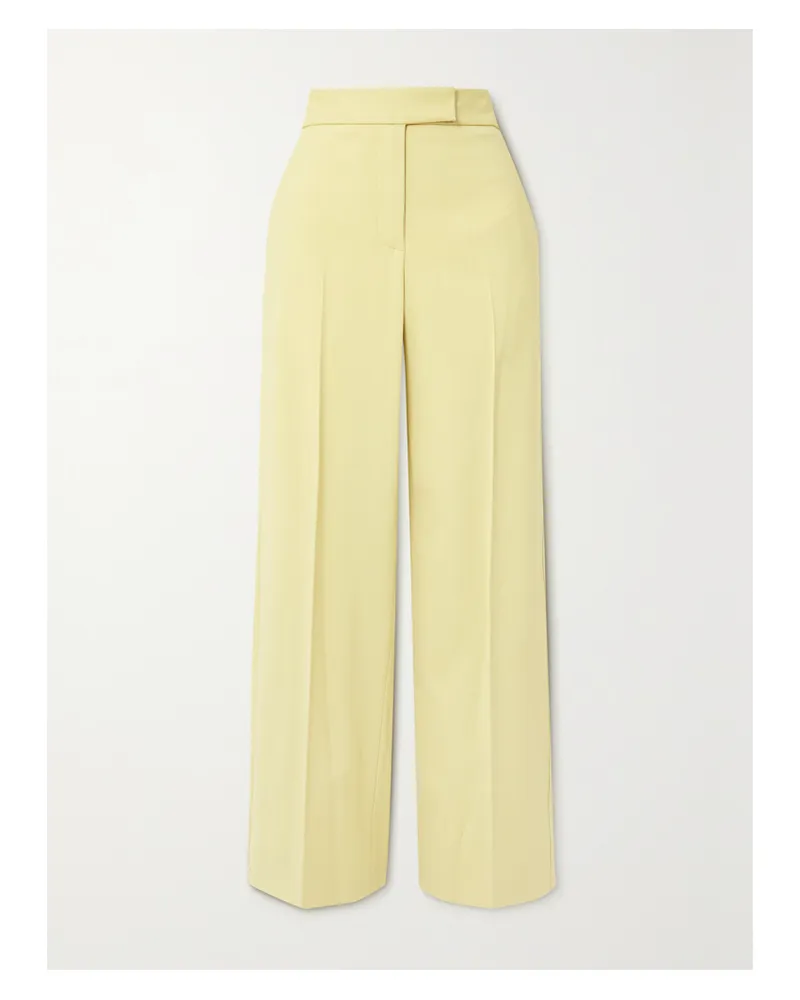 Proenza Schouler Hose Mit Weitem Bein Aus Twill Mit Falten - Creme Creme