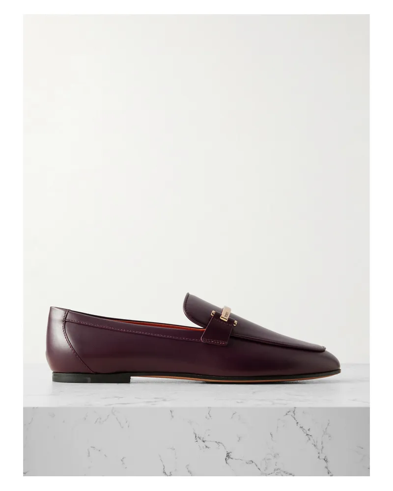 TOD'S Loafers Aus Leder Mit Verzierung - Burgunder Burgunder