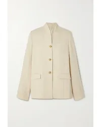 Totême Net Sustain Blazer aus Wolle Creme