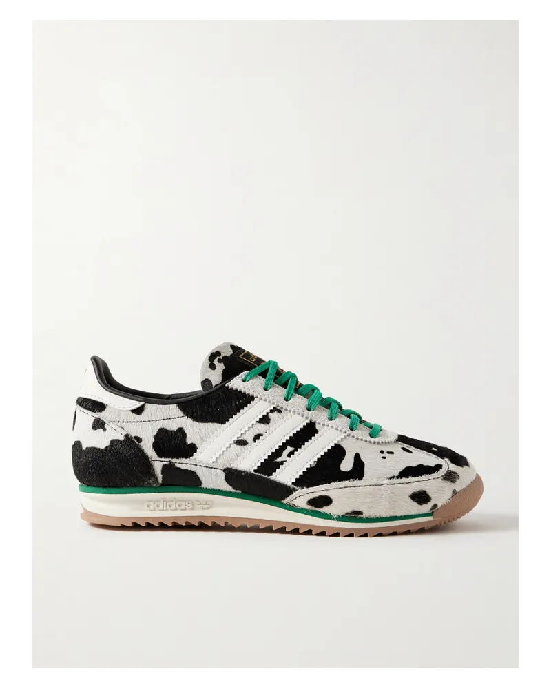 adidas Sl 72 Og Sneakers Aus Kalbshaar Mit Kuhprint Und Besätzen Aus Leder Und Veloursleder - Schwarz Schwarz