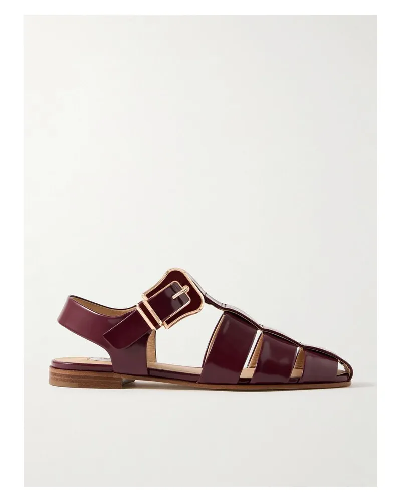 Gabriela Hearst Zoey Sandalen Aus Lackleder - Burgunder Burgunder