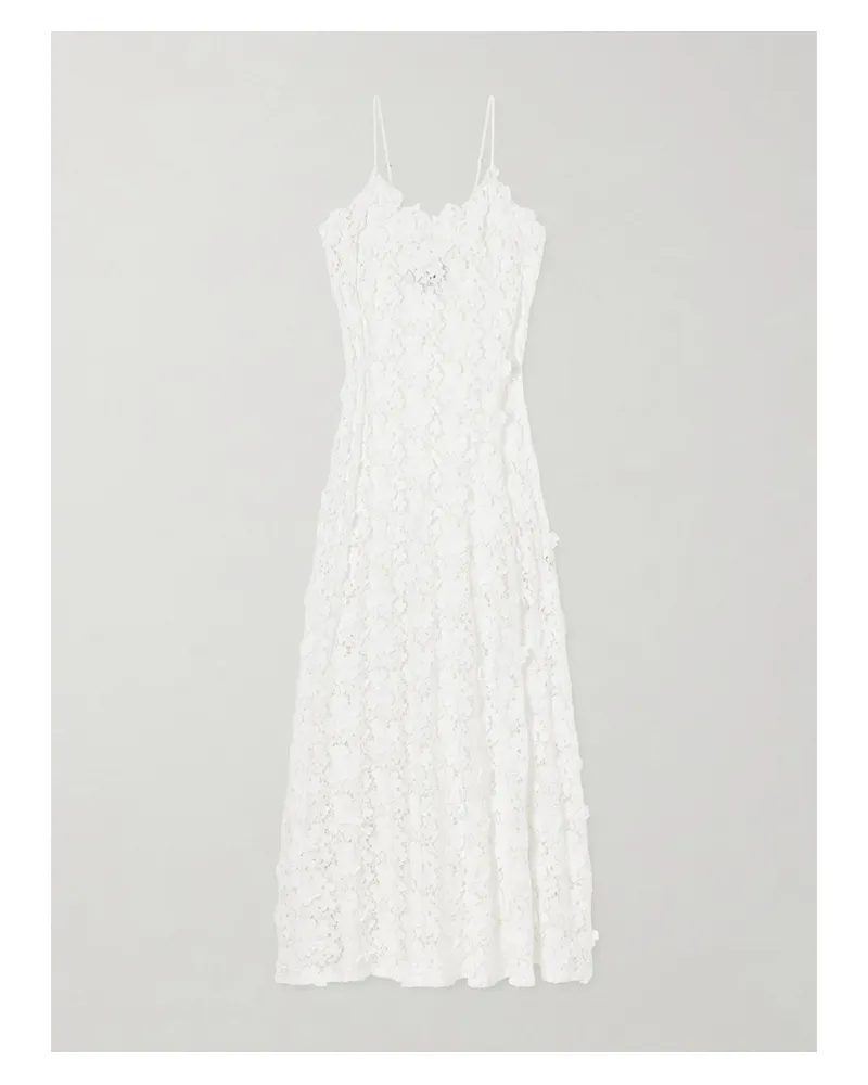 Miguelina Jaquelyn Lace Midi Dress - Ivory Ivory