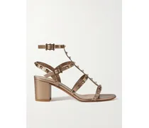 Valentino Garavani Rockstud 60 Sandalen Aus Leder - Gold