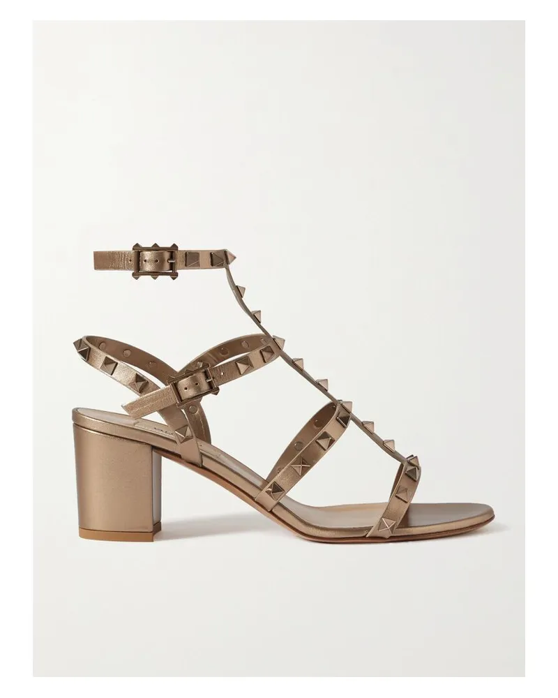 Valentino Garavani Valentino Garavani Rockstud 60 Sandalen Aus Leder - Gold Gold
