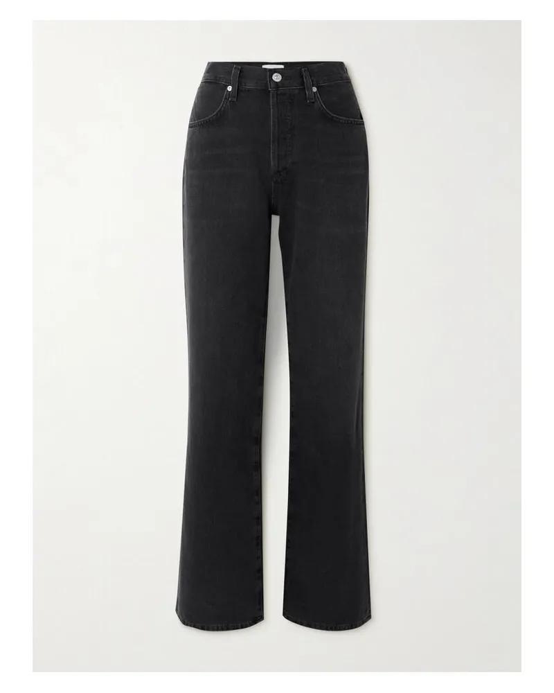 Citizens of humanity Annina 84 Cm Jeans Mit Weitem Bein Aus Bio-denim - Schwarz Schwarz