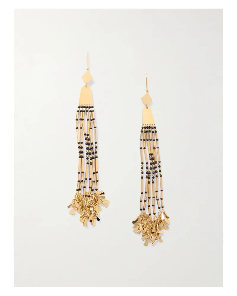 Isabel Marant Olathe Goldfarbene Ohrringe Mit Zierperlen Gold