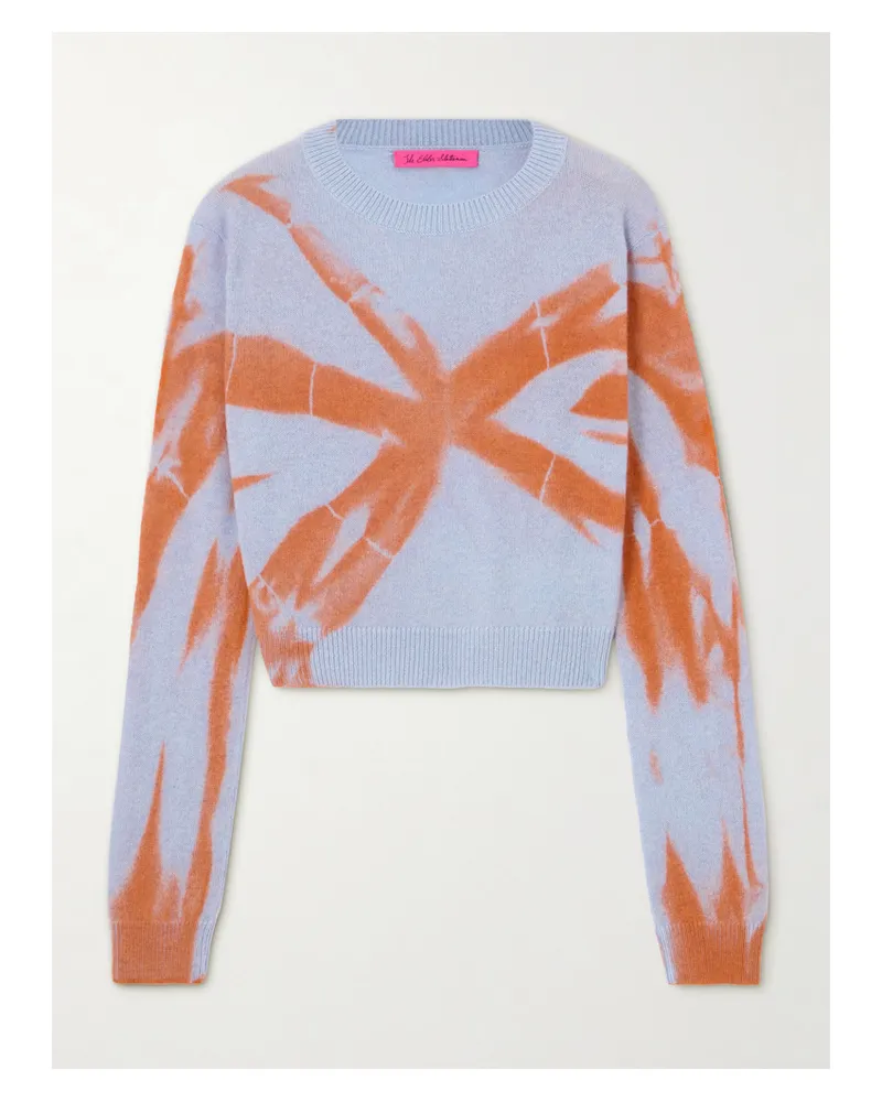 The Elder Statesman Mythic Verkürzter Pullover Aus Tranquility-kaschmir Mit Batikmuster - Mehrfarbig Mehrfarbig