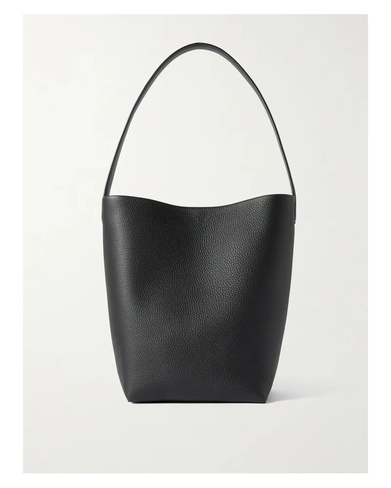 The Row N/s Park Medium Textured-leather Tote - Black Black