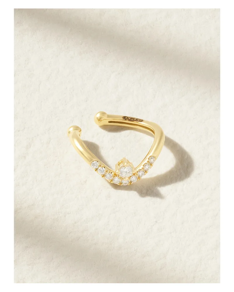 MIZUKI Ear Cuff Aus 14 Karat Gold Mit Diamanten Gold