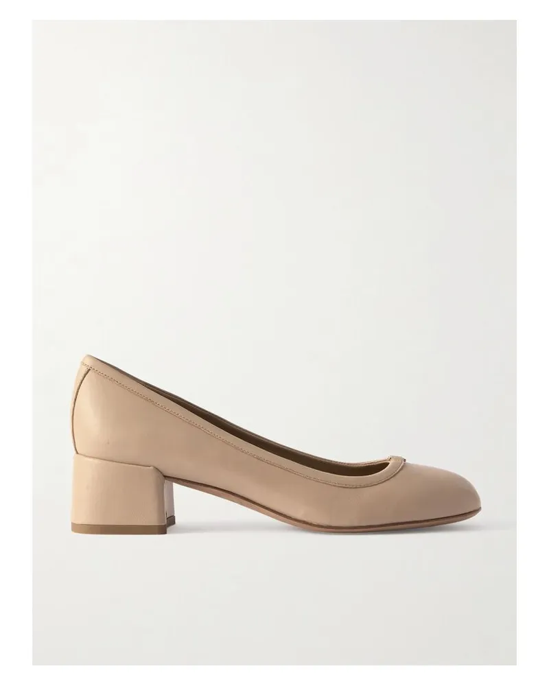 Chloé Marcie Pumps Aus Leder Mit Verzierungen - Neutral Neutral