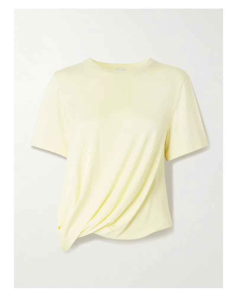 Loewe Asymmetrisches T-shirt Aus Jersey Mit Falten - Gelb Gelb