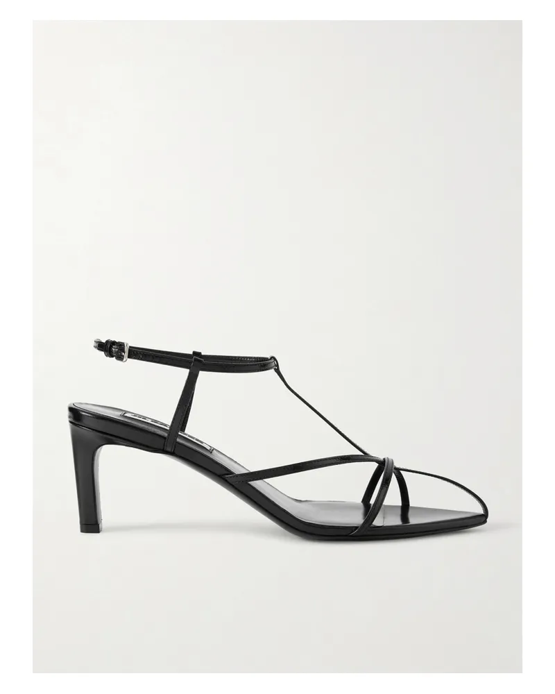 Jil Sander Sandalen Aus Leder - Schwarz Schwarz