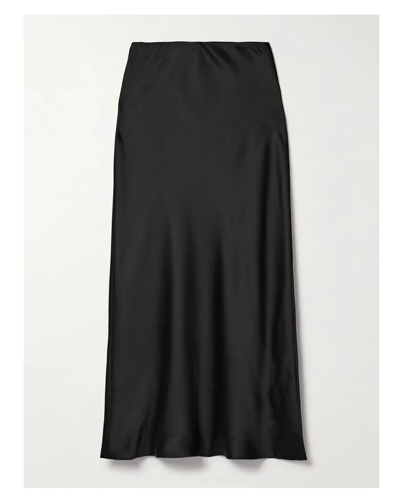 Norma Kamali Obie Maxirock Aus Satin - Schwarz Schwarz