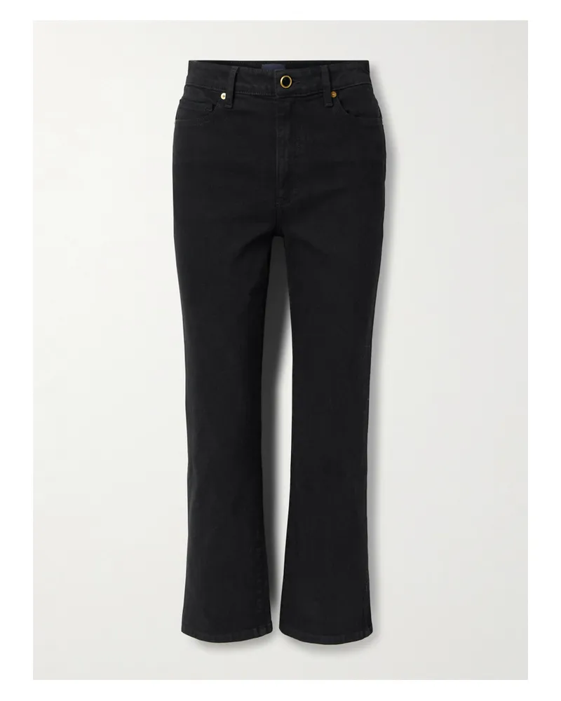KHAITE Abigail Hoch Sitzende Jeans Mit Geradem Bein - Schwarz Schwarz