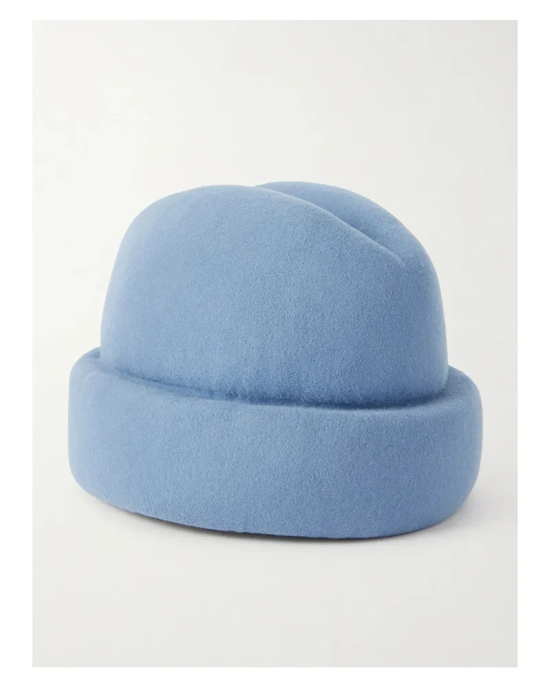 Gigi Burris Sharina Wool-felt Cap - Blue Blue