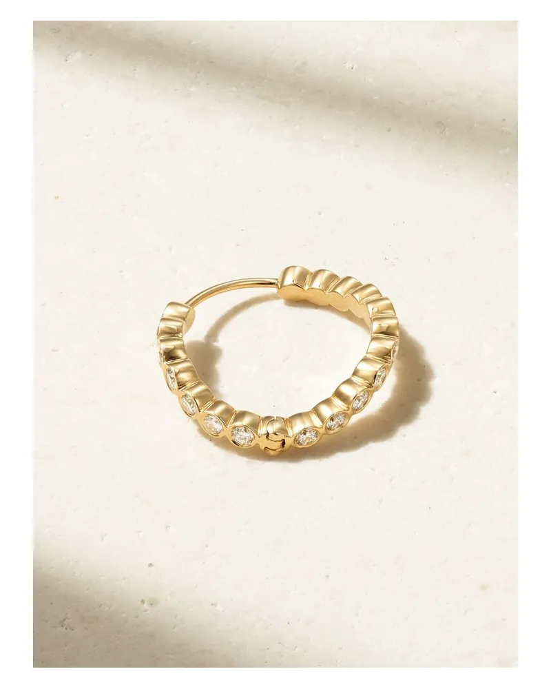 Sophie Bille Brahe Courant D'ensemble Einzelne Creole Aus Recyceltem 18 Karat Gold Mit Diamanten Gold
