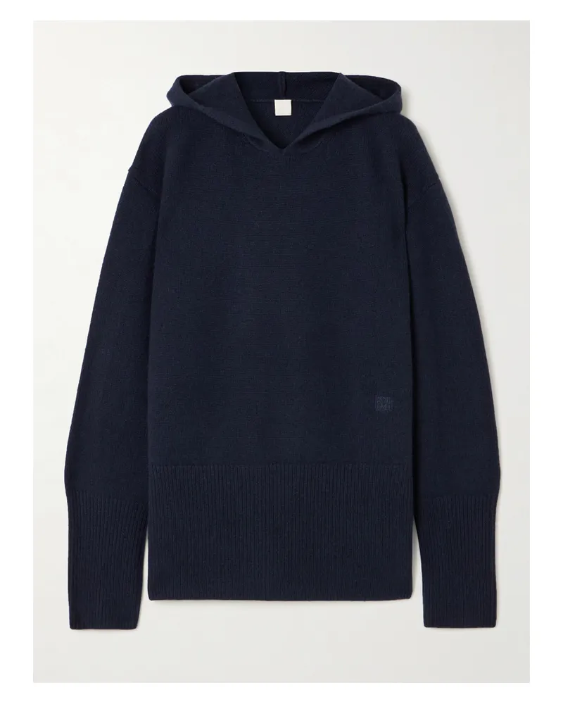 Totême Hoodie Aus Kaschmir Mit Stickerei - Blau Blau