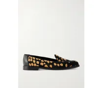 Maxy Leather-trimmed Leopard-print Calf Hair Loafers - Animal print