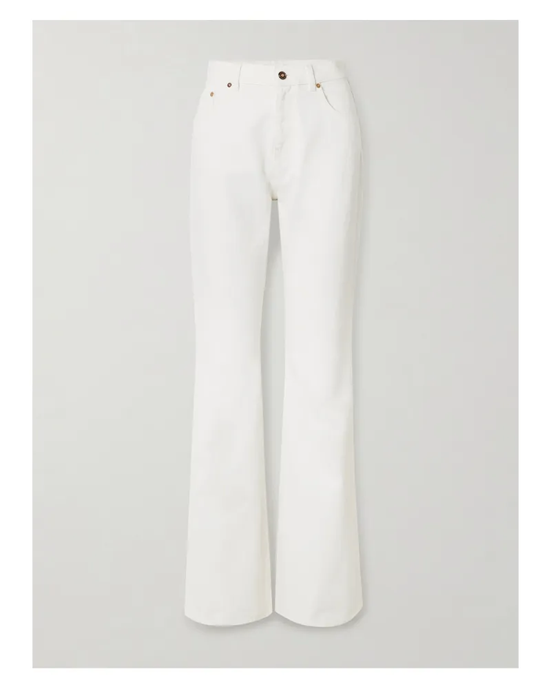 Gabriela Hearst Willa Hoch Sitzende Bootcut-jeans Aus Recyceltem Denim - Weiß Weiß