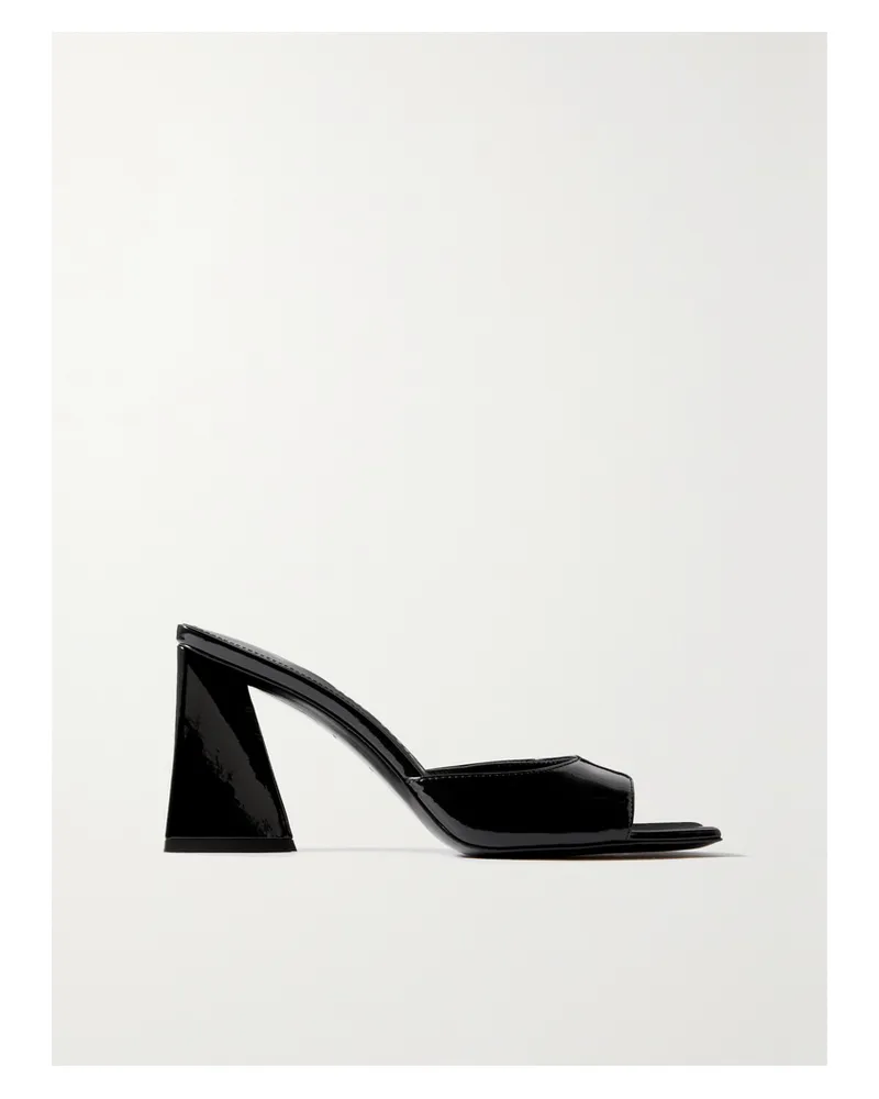 ATTICO Mini Devon Mules Aus Lackleder - Schwarz Schwarz