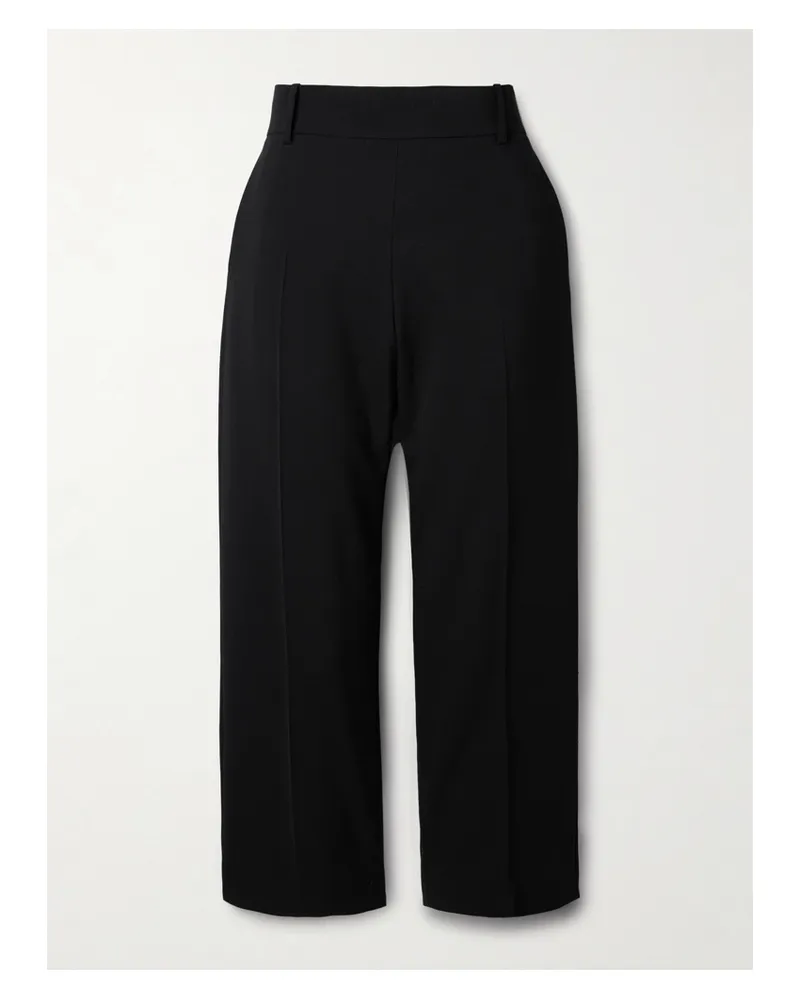 KHAITE Callen Hose Mit Geradem Bein Aus Crêpe - Schwarz Schwarz