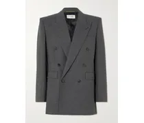 Doppelreihiger Blazer Aus Wolle - Grau
