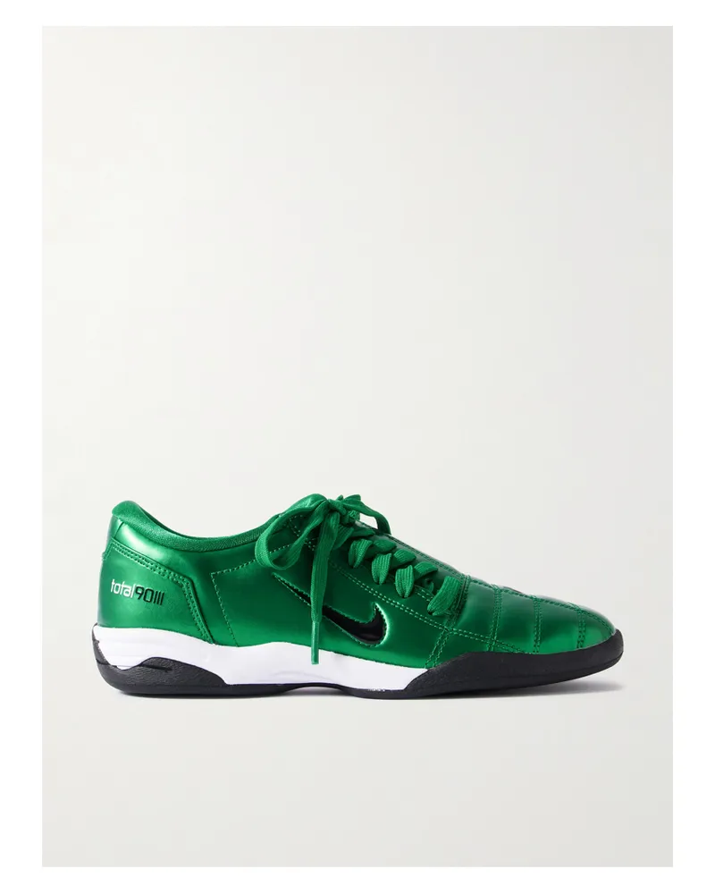 Nike T90 Sneakers Aus Leder In Metallic-optik - Grün Grün