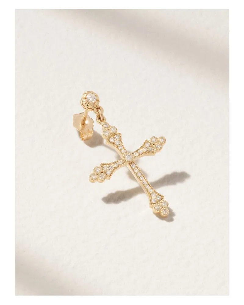 Jacquie Aiche Sophia Einzelner Ohrring Aus 14 Karat Gold Mit Diamanten Gold