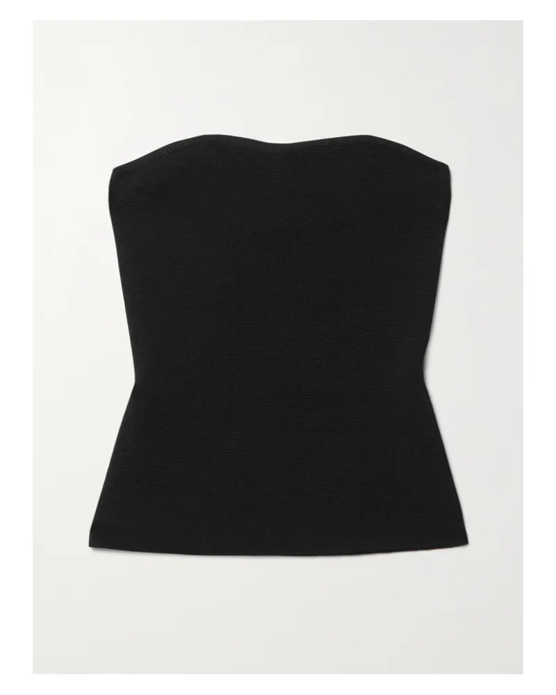 Gabriela Hearst Musgrave Trägerloses Oberteil Aus Einer Merinowoll-kaschmirmischung - Schwarz Schwarz
