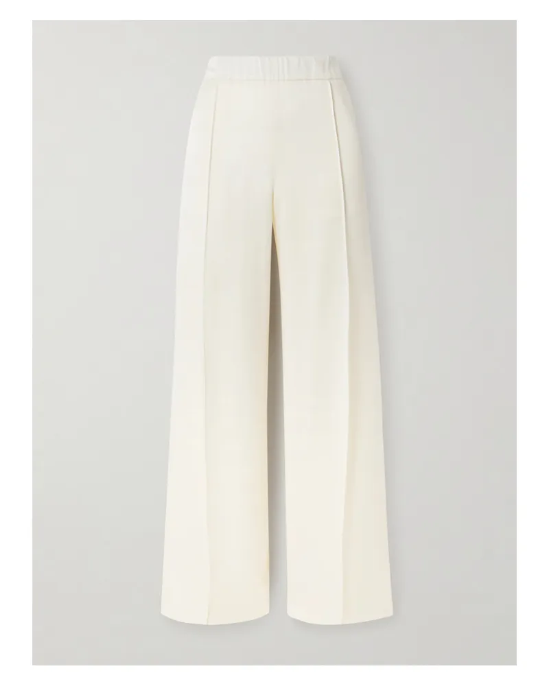 Jil Sander Hose Mit Weitem Bein Aus Satin - Creme Creme