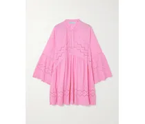 Sebenna Kaftan Aus Baumwolle Mit Lochstickerei - Pink